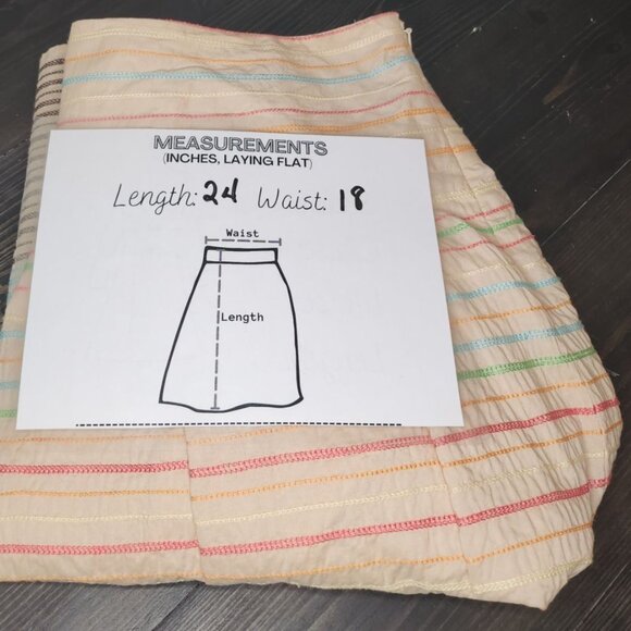 HAROLD'S Skirt Tan Embellished Pleated LINED Mid-Calf Full, Sz 16 - Picture 7 of 8